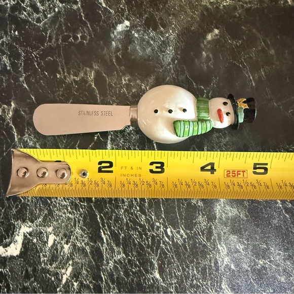 Snowman Earthenware Plate Christmas Cutouts Dish / Plate & Spread Knife - Picture 11 of 13